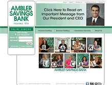 Tablet Screenshot of amblersavingsbank.com